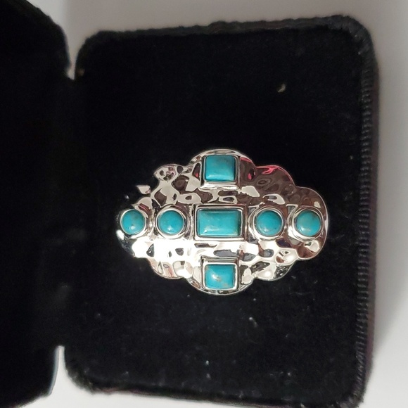 Sterling Silver 925 Turquoise Statement Ring